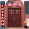 Patriotic 4th of July Porch Banners – 12" x 71" Hanging American Flag Decorations for Memorial Day, Independence Day, Veterans Day, Labor Day – Indoor/Outdoor Red White Blue Décor for Yard or Home